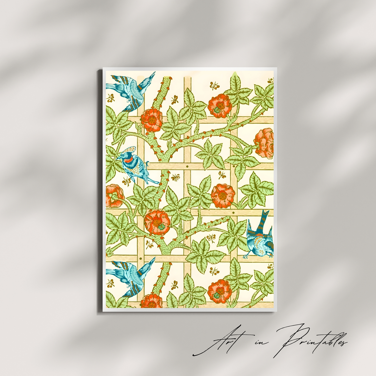 Classic Foliage Set Printable Posters by W.Morris Digital Wall Art Download