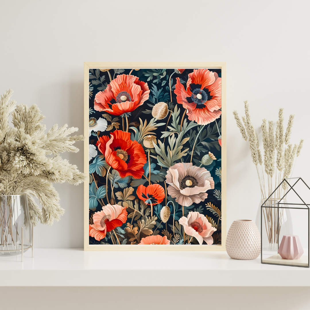 William Morris Inspired Dark Botanicals & Creatures Collection