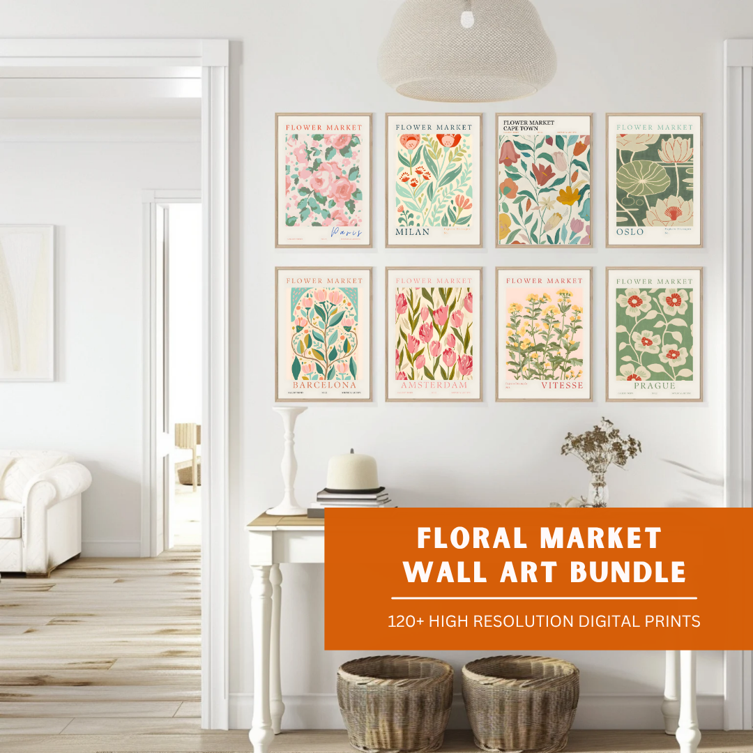 Floral Market Printable Wall Art Bundle