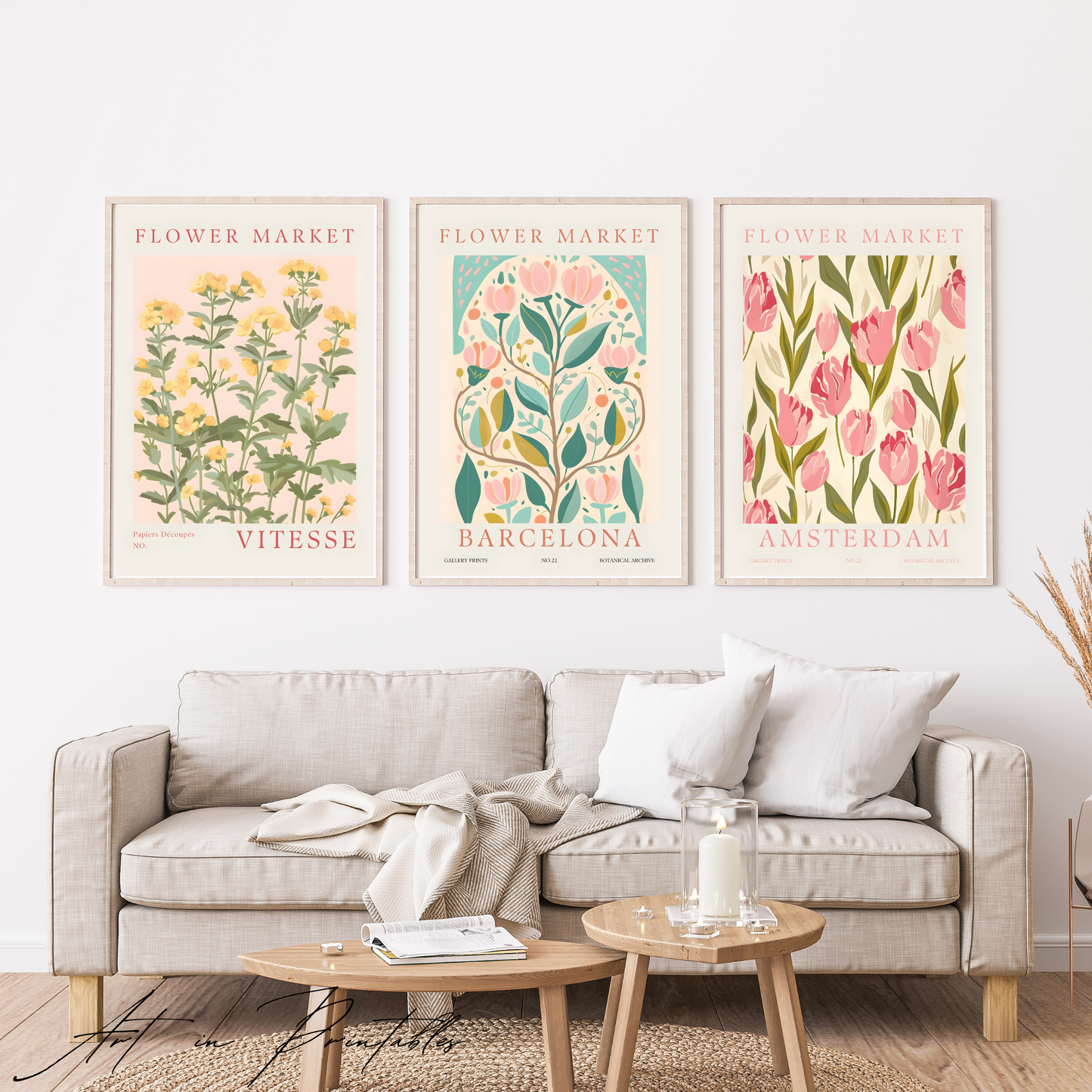 Floral Market Printable Wall Art Bundle