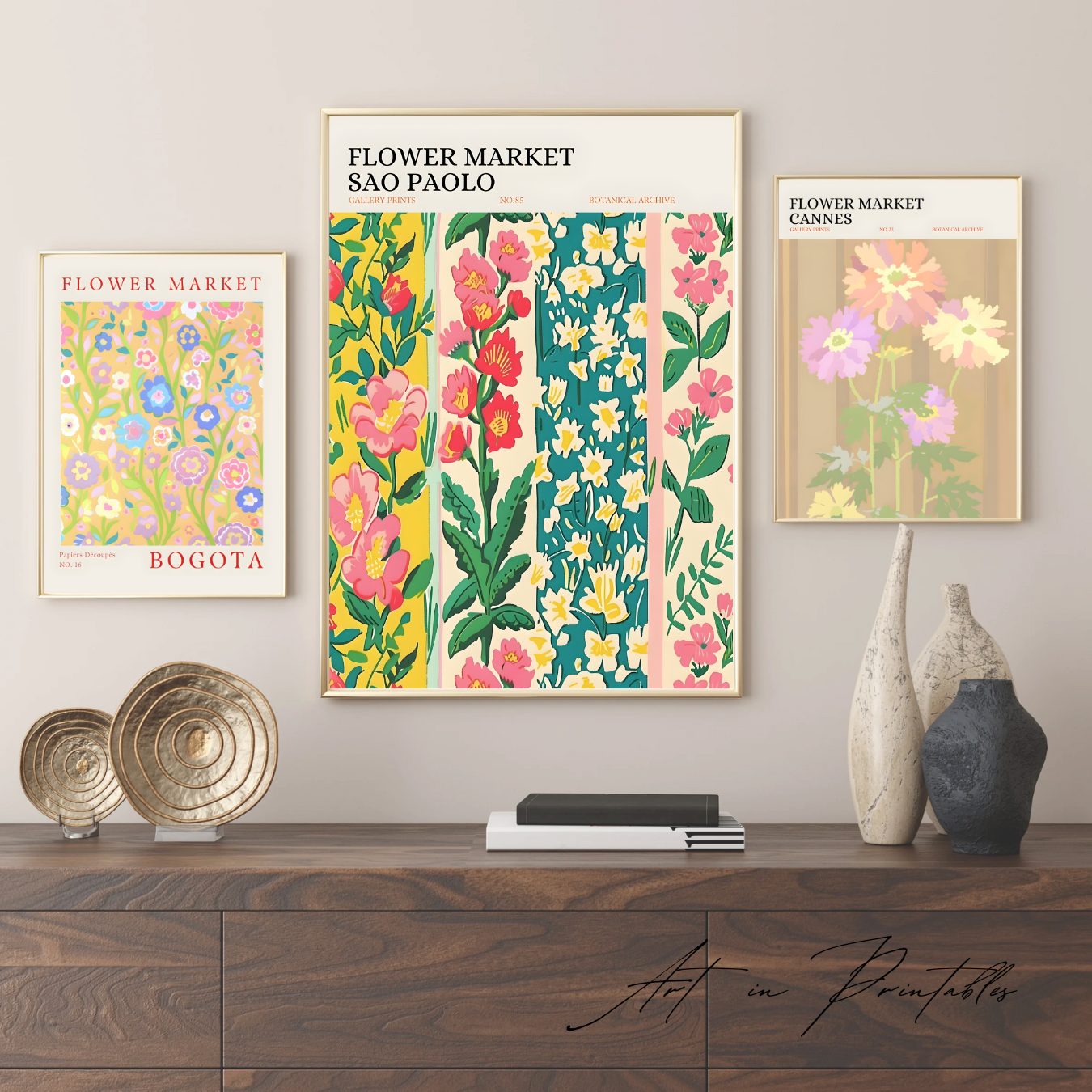 Floral Market Printable Wall Art Bundle